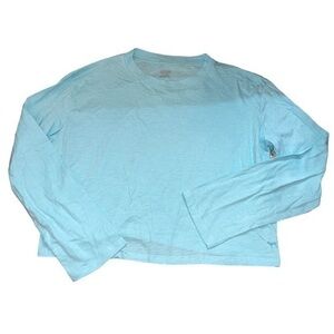 PINK Turquoise Cropped Tee